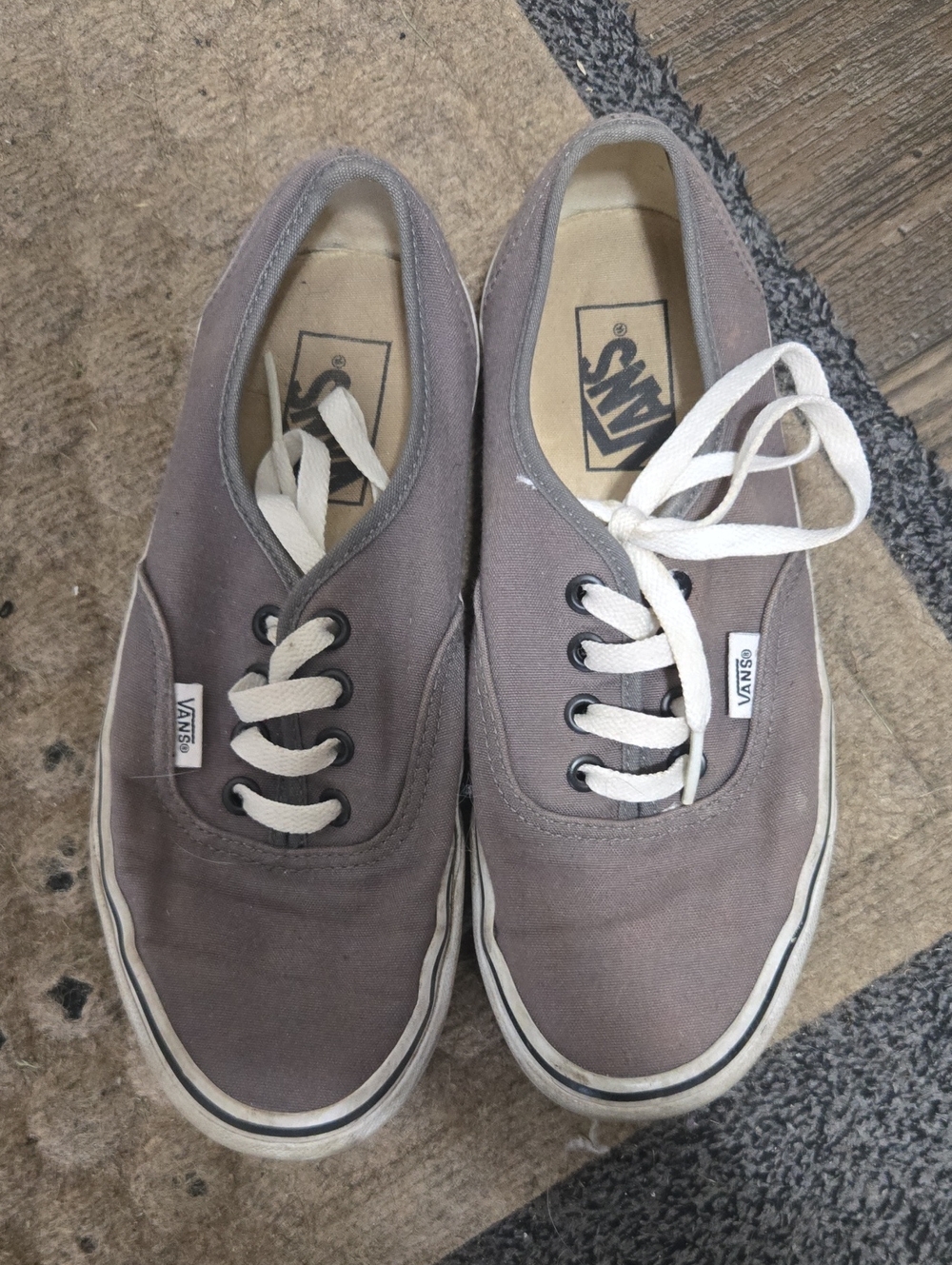 Vans Men’s Canvas Lace-Up Sneakers in Taupe